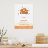 Boho Wüste kommt hier die Son Baby Dusche Willkomm Poster (Küche)
