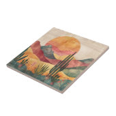 Boho Wüste Landschaft - Südwestliche Natur Fliese (Seite)