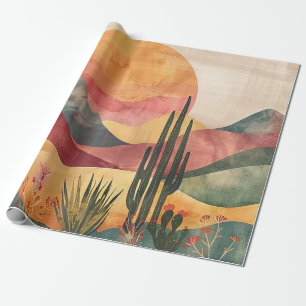 Boho Wüste Landschaft - Südwestliche Natur Geschenkpapier