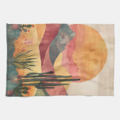 Boho Wüste Landschaft - Südwestliche Natur Geschirrtuch (Horizontal)