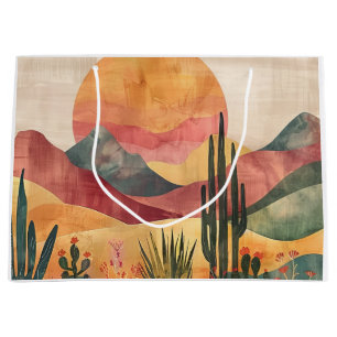Boho Wüste Landschaft - Südwestliche Natur Große Geschenktüte