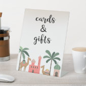 Boho Wüste Landschaftskarten und Geschenke Zeichen Sockelschild (In SItu)