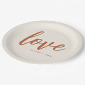 Boho Wüste Liebe Wedding Engagement Party Pappteller (Schrägansicht)