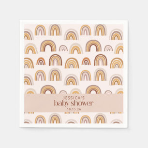 Boho Wüste Regenbogen Neutral Custom Baby Shower Serviette