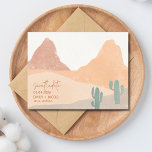 Boho Wüste Rust Terracotta Wedding Save the Date Ankündigungspostkarte<br><div class="desc">Mit dieser wunderschönen Boho Wüste Rust Terracotta Wedding Announcement Postcard verkünden Sie Ihren besonderen Tag im Stil! Mit einem traumhaften Wüstendesign in erdigen Rost- und Terrakottönen, vereint diese Postkarte perfekt die entspannte Essenz Ihrer Liebe. Ideal für Hochzeiten im Boho- und Wüstenstil, ist es eine einzigartige und künstlerische Art, Ihre freudigen...</div>