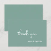 Boho Wüste Sage Green Wedding Dankeschön Karte (Vorne/Hinten)