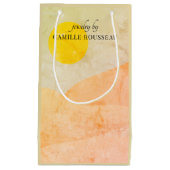 Boho Wüste Sunrise Mountains Abstrakt Kleines Gesc Kleine Geschenktüte (Vorderseite)