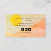 Boho Wüste Sunrise Mountains Handgearbeitete Juwel Visitenkarte (Rückseite)