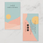 Boho Wüste Sunrise Mountains Handgearbeitete Juwel Visitenkarte (Vorne/Hinten)