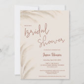 Boho Wüste Terracotta Pampas Foto Brautparty Einladung (Vorderseite)