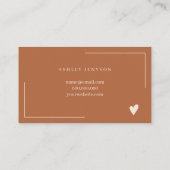 Boho Wüste Terracotta Skript Ordnung danke Visitenkarte (Rückseite)