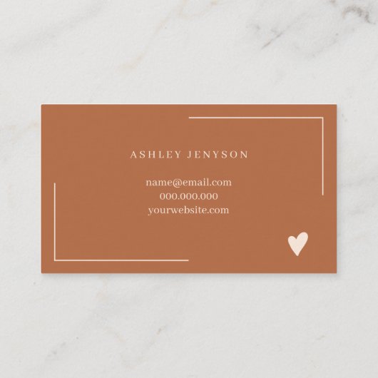 Boho Wüste Terracotta Skript Ordnung danke Visitenkarte (Rückseite)