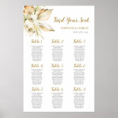 Boho Wüste Wedding Chart Poster (Vorne)