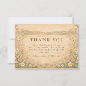 Boho-Wüsten-Botanical-Hochzeit Dankeskarte (Vorderseite)