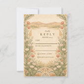 Boho-Wüsten-Botanical-Hochzeit RSVP Karte (Vorderseite)