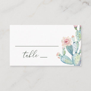 Boho-Wüsten-Botanical-Hochzeit   Wasserfarben-Kakt Platzkarte