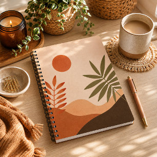 Boho Wüsten-Sonnen-Notizbuch Notizblock
