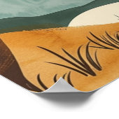 Boho-Wüsten-Sonnenuntergangs-Landschaft-Wandkunst- Poster (Ecke)