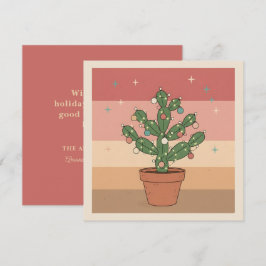 Boho-Wüsten-Weihnachtsgrußkarte Feiertagskarte