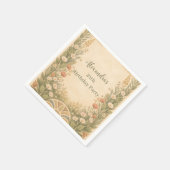 Boho-Wüsten-Wildblumen-Geburtstag Serviette (Ecke)