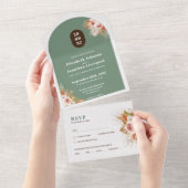 Boho Wüstenargenrahmen All In One Einladung (Abreißen)