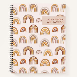 Boho Wüstenbogen in neutralen Personalisierten Notizblock