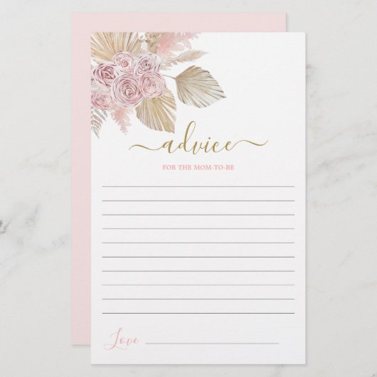 Boho Wüstenempfehlung für die Mama als Karte (Vorne/Hinten)