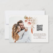 Boho wüstengetrocknete Blume Erdtöne Dankeskarte (Rückseite)