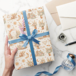 Boho-Wüstenhochzeit-Wasserfarbmuster Geschenkpapier