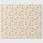 Boho-Wüstenhochzeit-Wasserfarbmuster Geschenkpapier (Flach)