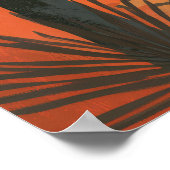 Boho-Wüstenkaktus-Sonnenuntergangslandschaft Poster (Ecke)