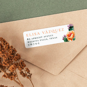 Boho Wüstenkaktus und Blumen Rücksendeadresse