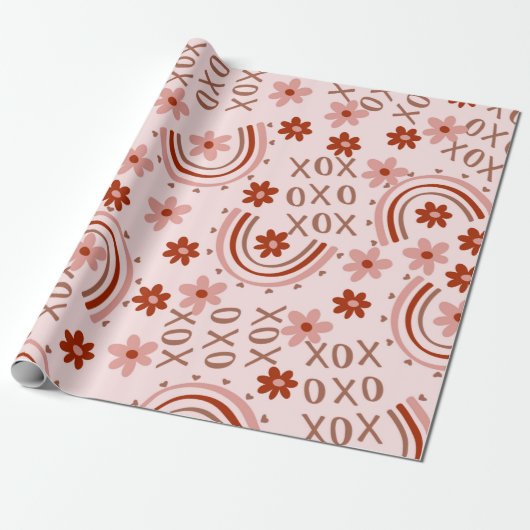 Boho Xoxo Valentine Geschenkpapier (Ungerollt)