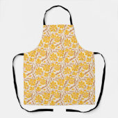 Boho Yellow Abstrakt Floral Pattern Schürze (Vorderseite)