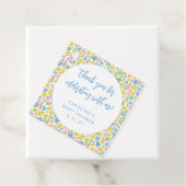 Boho Yellow Ditsy Floral Custom Baby Dusche Danke Geschenkanhänger (Beispiel)