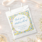 Boho Yellow Ditsy Floral Custom Baby Dusche Danke Geschenktütchen (Ausgeschnitten)