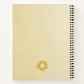 Boho Yellow Floral Briefmarke Custom Quote Journal Notizblock (Rückseite)