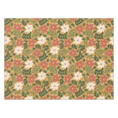 Boho Yellow Green Red Floral Weihnachtsfeiertag Tischdecke (Vorderseite (Horizontal))