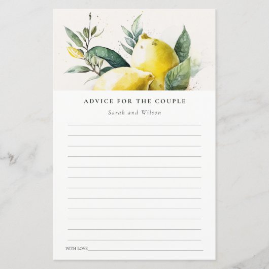 Boho Yellow Lemon Garden Beratung für Dusche (Vorderseite)