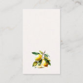 Boho Yellow Lemon Garden Display Babydusche Begleitkarte (Rückseite)