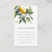 Boho Yellow Lemon Garden Display Babydusche Begleitkarte (Vorderseite)