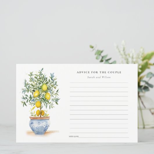 Boho Yellow Lemon Tree Advisor für Paar (Stehend Vorderseite)