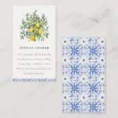 Boho Yellow Lemon Tree Display Dusche Babydusche Begleitkarte (Vorne/Hinten)