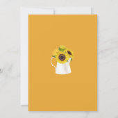 Boho Yellow Little Sunflower Baby Dusche Einladung (Rückseite)