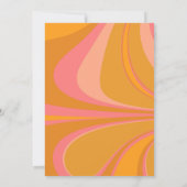 Boho Yellow Orange Pink Marble Babydusche Einladung (Rückseite)