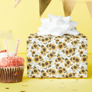 Boho Yellow Sunflower Geschenkpapier
