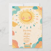 Boho Yellow Sunshine Baby Dusche Einladung (Vorderseite)