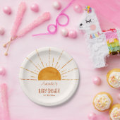 Boho Yellow Sunshine Baby Dusche Pappteller (Party)