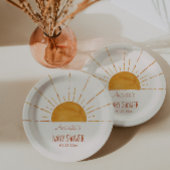 Boho Yellow Sunshine Baby Dusche Pappteller