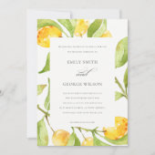 BOHO YELLOW WATERCOLOR FOLIAGE OLIVE WEDD EINLADUNG (Vorderseite)